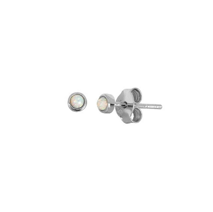 ST588 | Silver Mini Opal Post Earrings