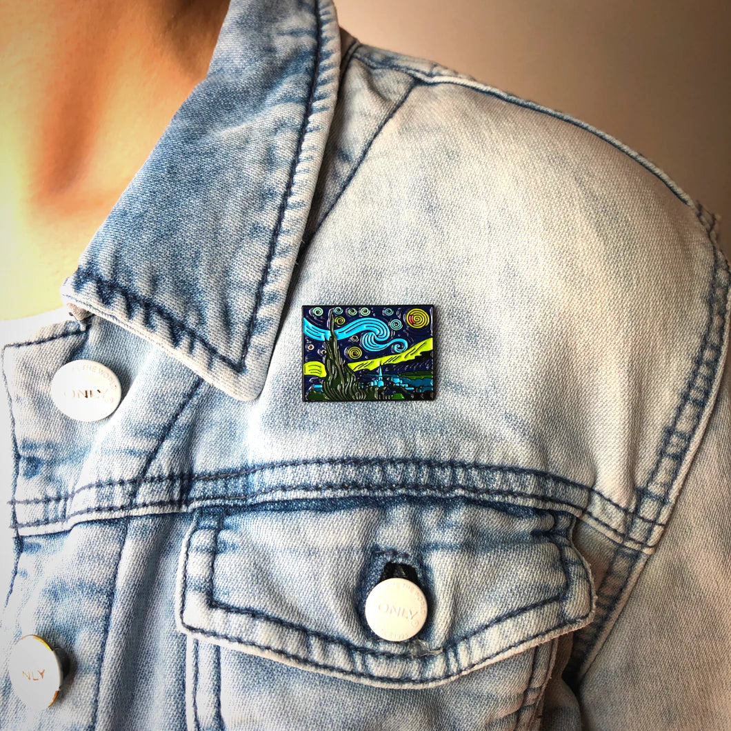 Van Gogh Starry Night Pin