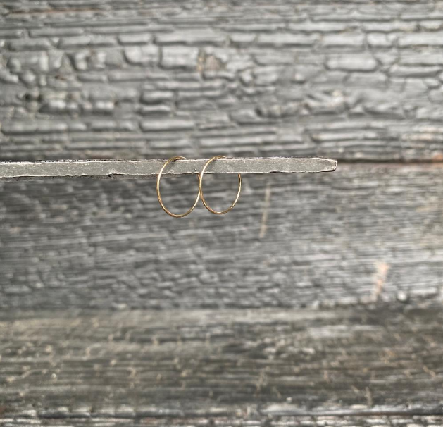 H-GF 15 | Gold Filled Thin Wire Hoop Earrings (15mm)