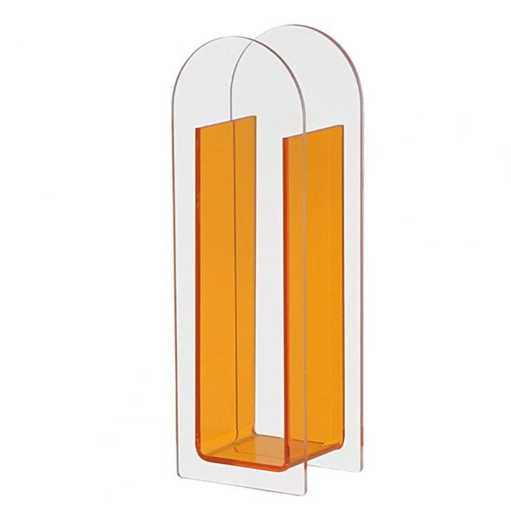 Translucent Acrylic Vase Orange Clear