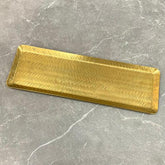 zig zag hammered gold tray