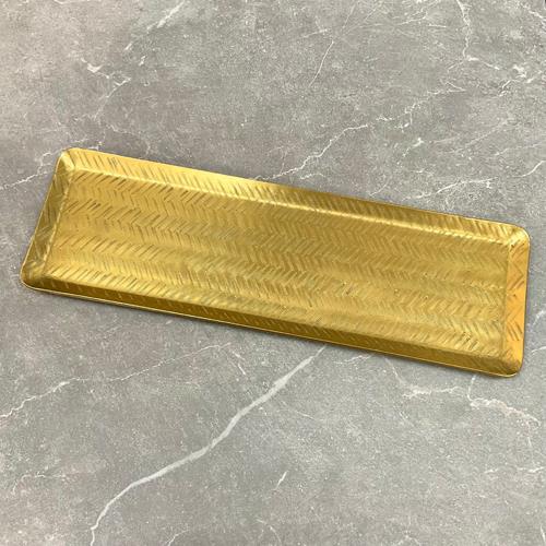 zig zag hammered gold tray