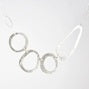 Abstract Hammered Circle Bib Necklace