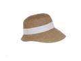 Asymmetrical Cloche Hat - Natural/Cream