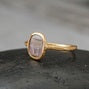 SGPR008 Gold Plated Tourmaline Ring Sz 6