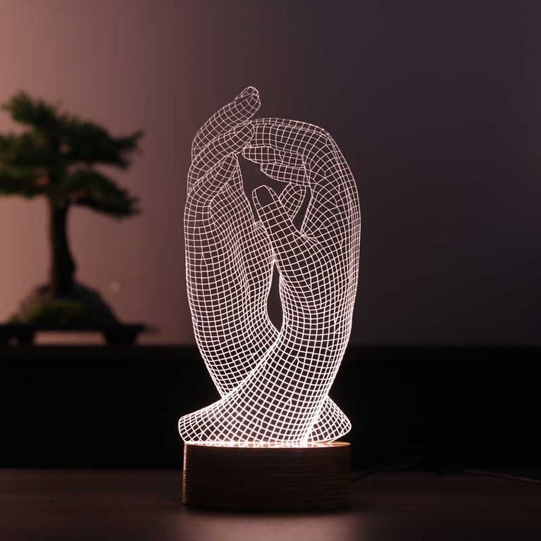 3D Hands LED Lamp