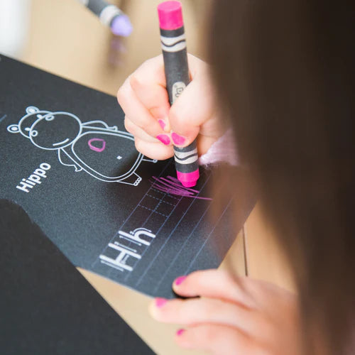 Alphabet Chalkboard Coloring Flash Cards