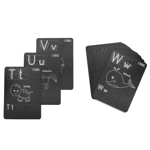 Alphabet Chalkboard Coloring Flash Cards