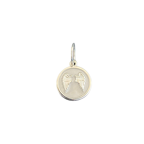Angel Wings Mini Pendant (silver/ivory)