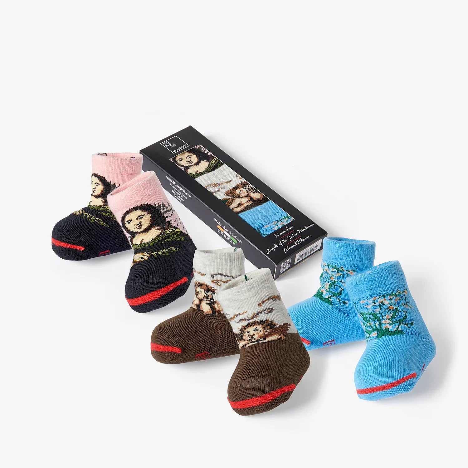 da Vinci, Rafael, Van Gogh Baby Art Sox 3-Pack