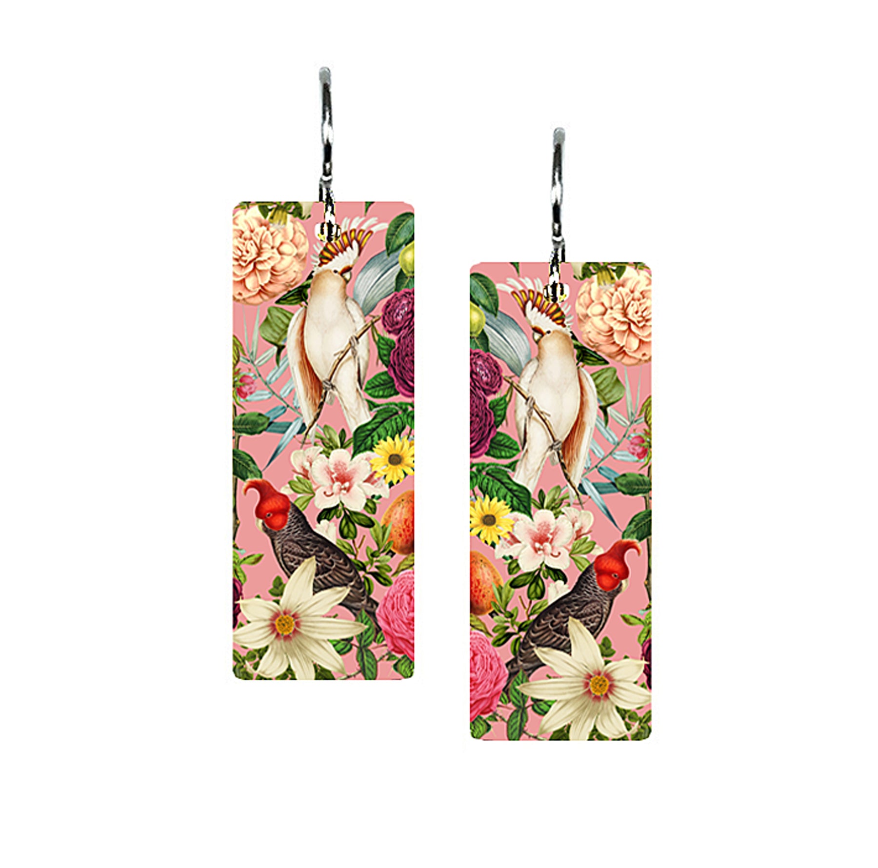 Cockatoo Med Rectangle Earrings