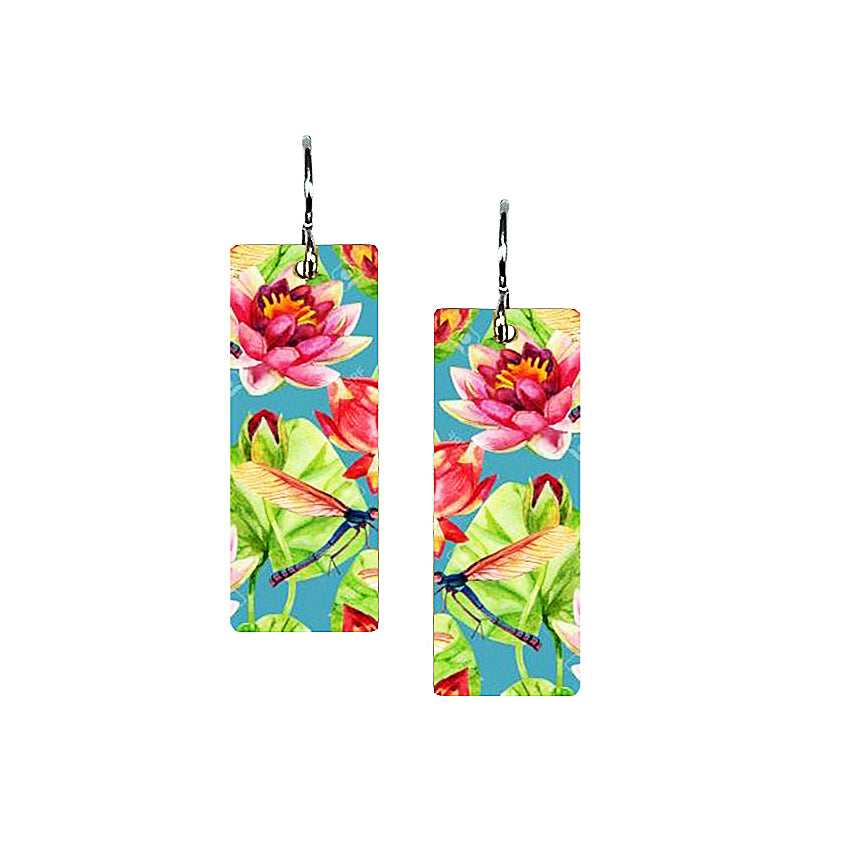 Dragonfly Rectangle Earrings