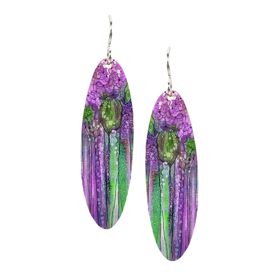 Lila Long Oval Earrings