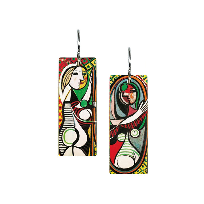 Picasso Girl Before Mirror Med Rectangle Earrings