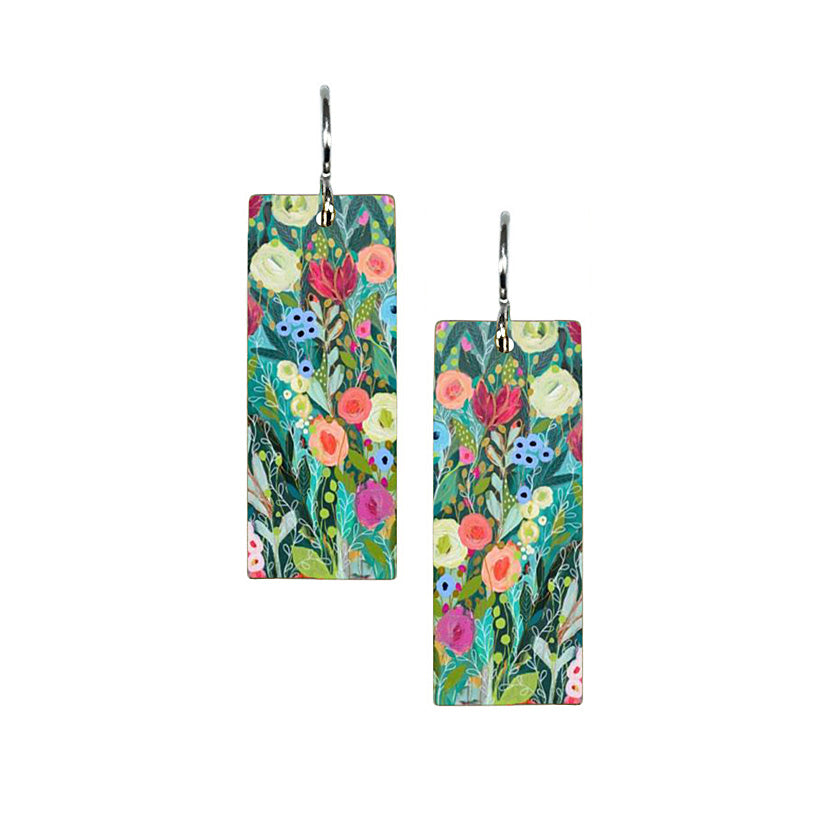 Posey Med Rectangle Earrings