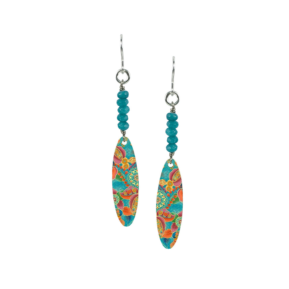 Raja Small Oval w/Beads Earrings