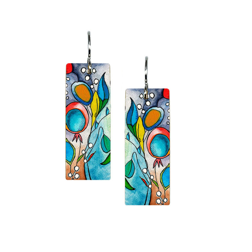 Serina Med Rectangle Earrings