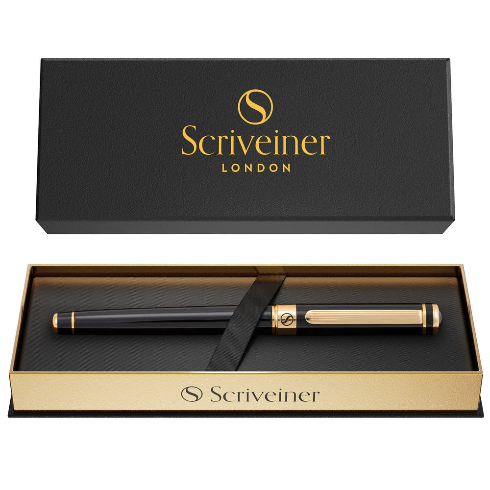 Black Rollerball Pen w/Gold