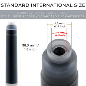 Black Fountain Pen Refill Cartridges (20 pack)