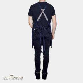 Suspender Apron - Dark Blue Canvas