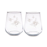 2 Stemless Glasses - Bee