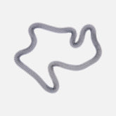 Pascale Lion 94 Titane Necklace (blue finish)