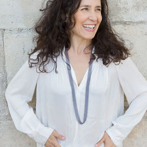 Pascale Lion 94 Titane Necklace (blue finish)