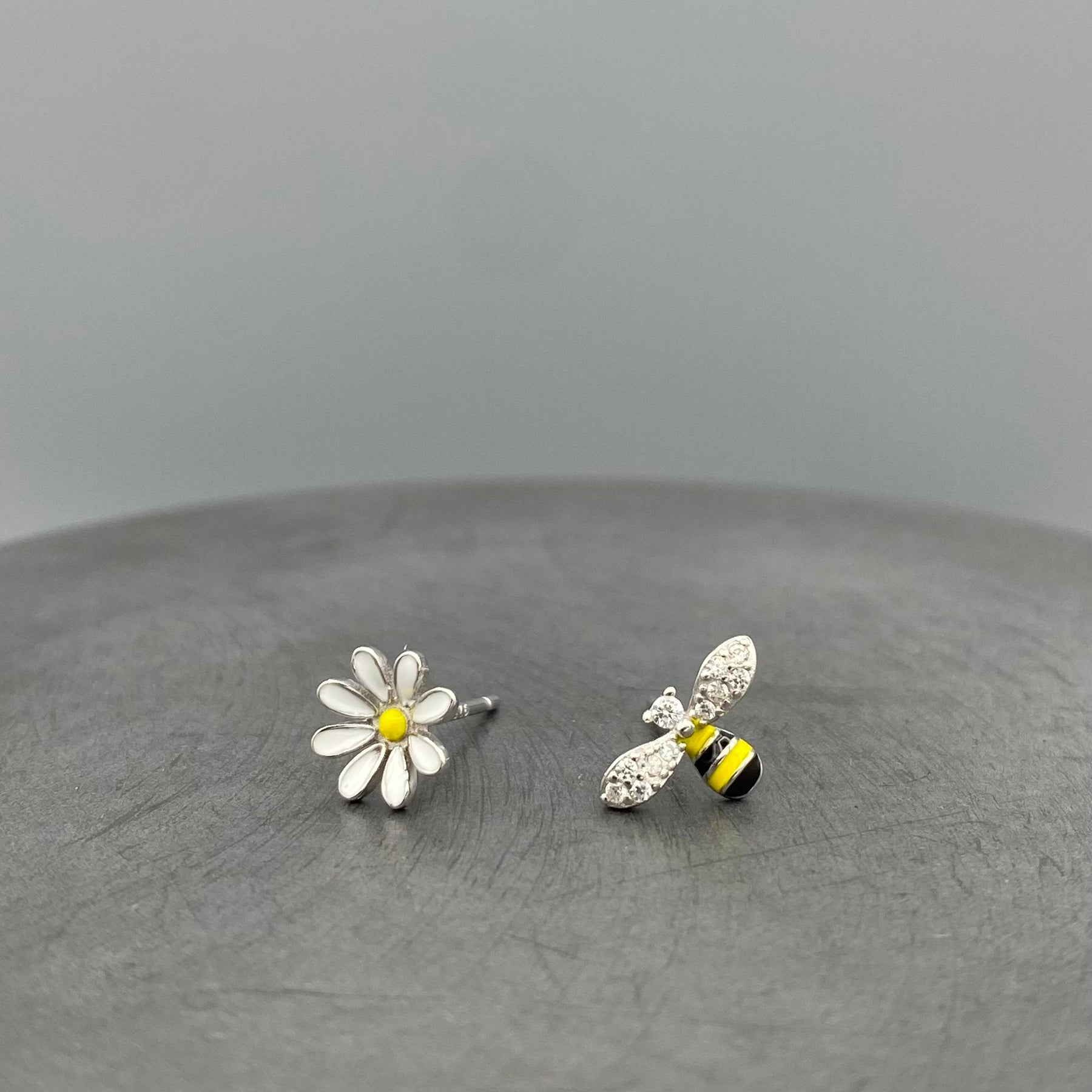 Bee and Flower Earrings
