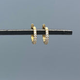 ER5892 | Gold Filled Single Row CZ Huggie Earrings