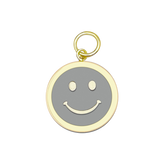 Smiley/Frown Face Medium Pendant (all gold/gray pearl)
