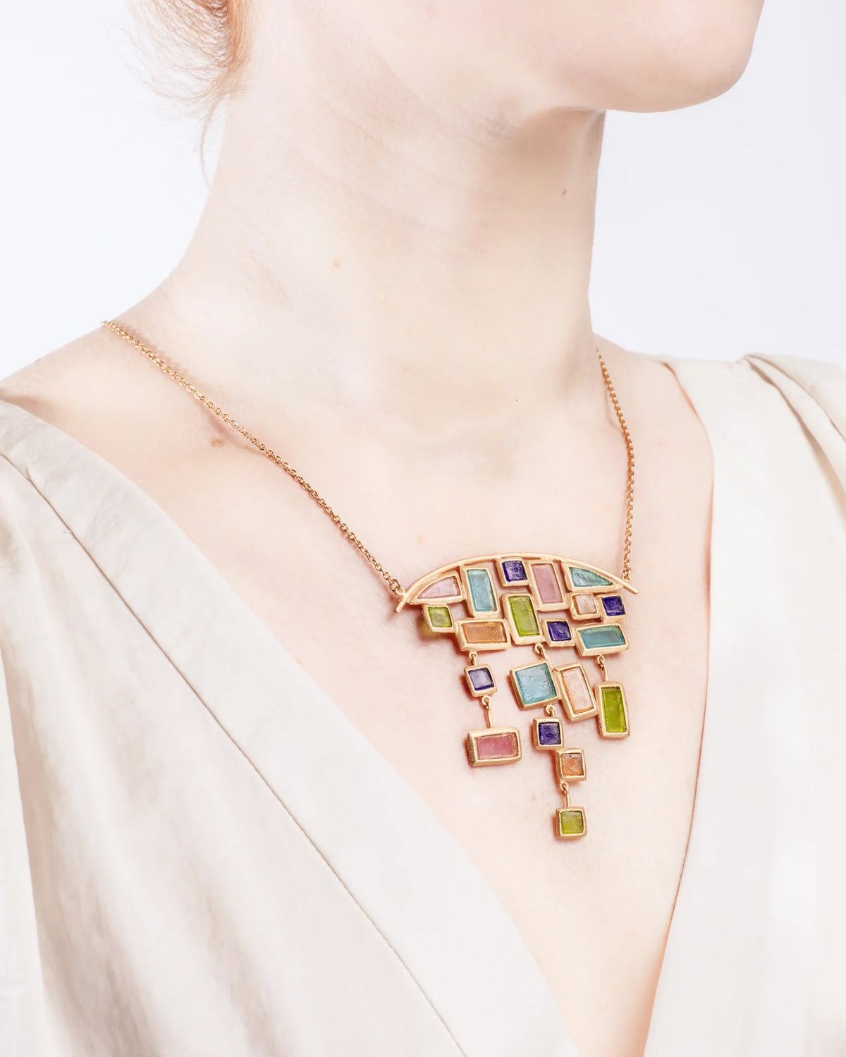 Mosaic Statement 16" Adj. Necklace