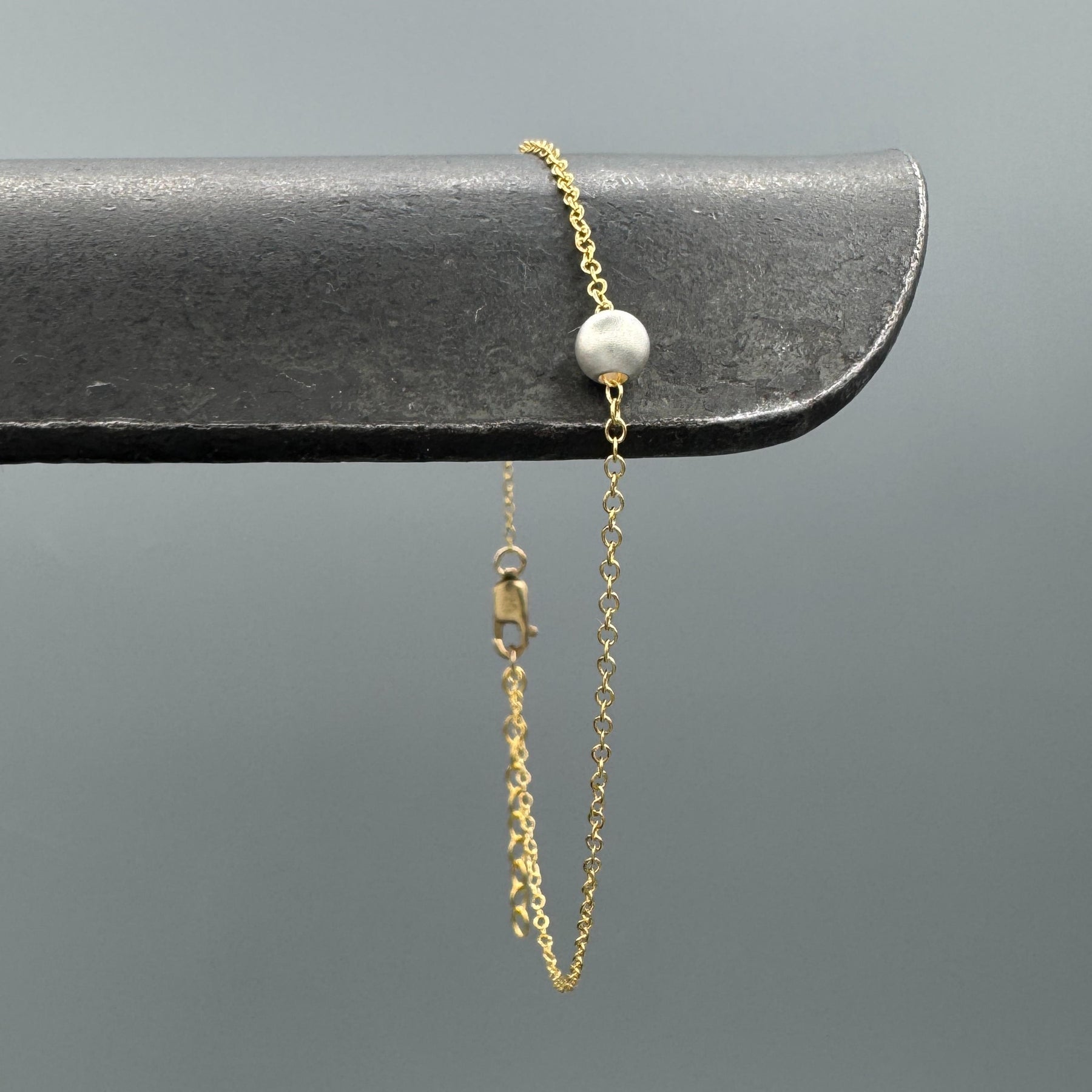 Gold & Silver Minimal Ball Bracelet