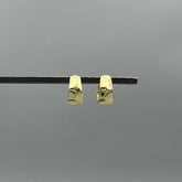 HG160 | Gold Filled Multifaceted Hammered Huggie Earrings