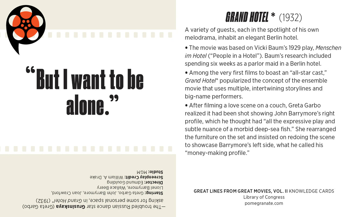 Great Lines from Great Movies, Vol 2 Knowledge Cards