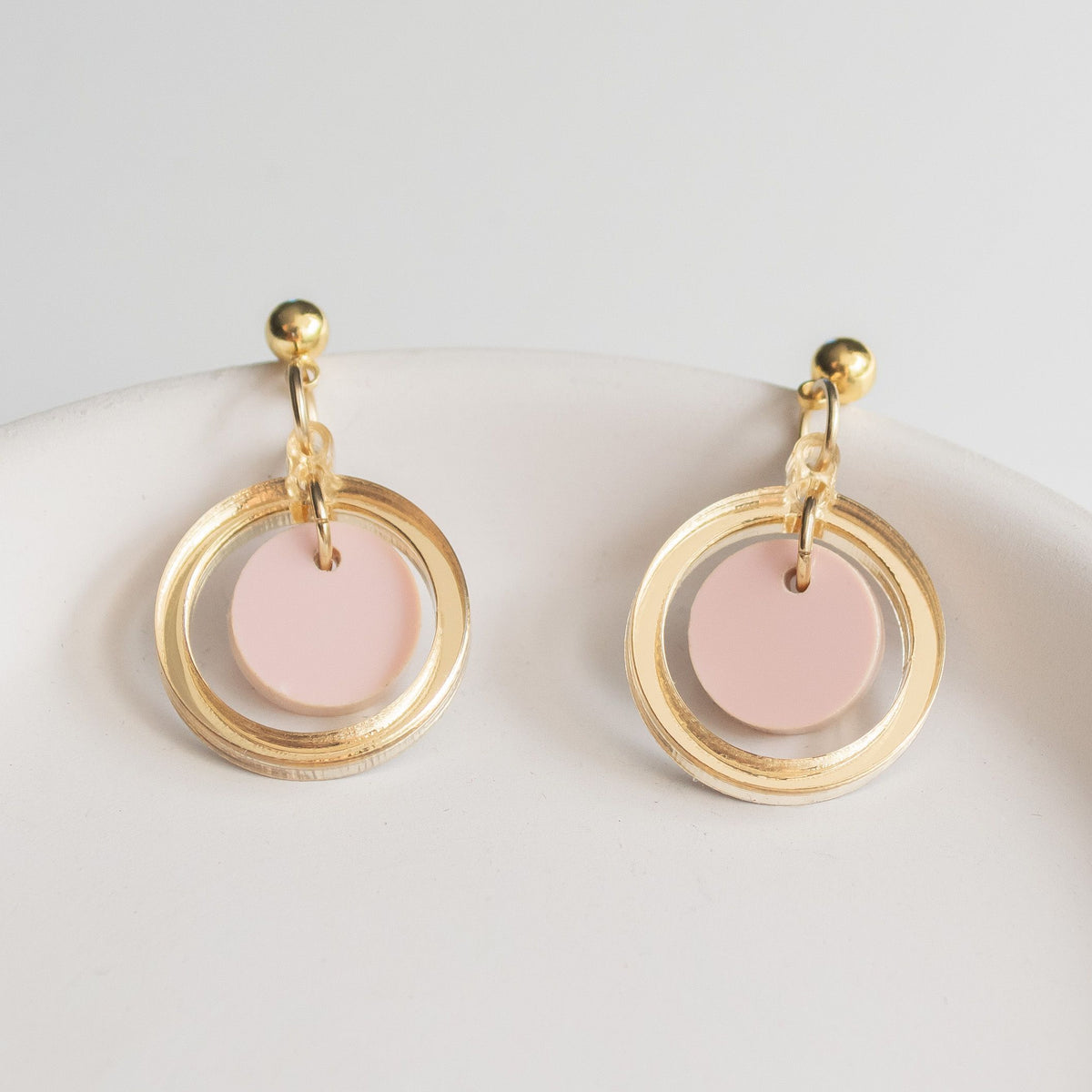 Orbit Earrings (dusty rose)