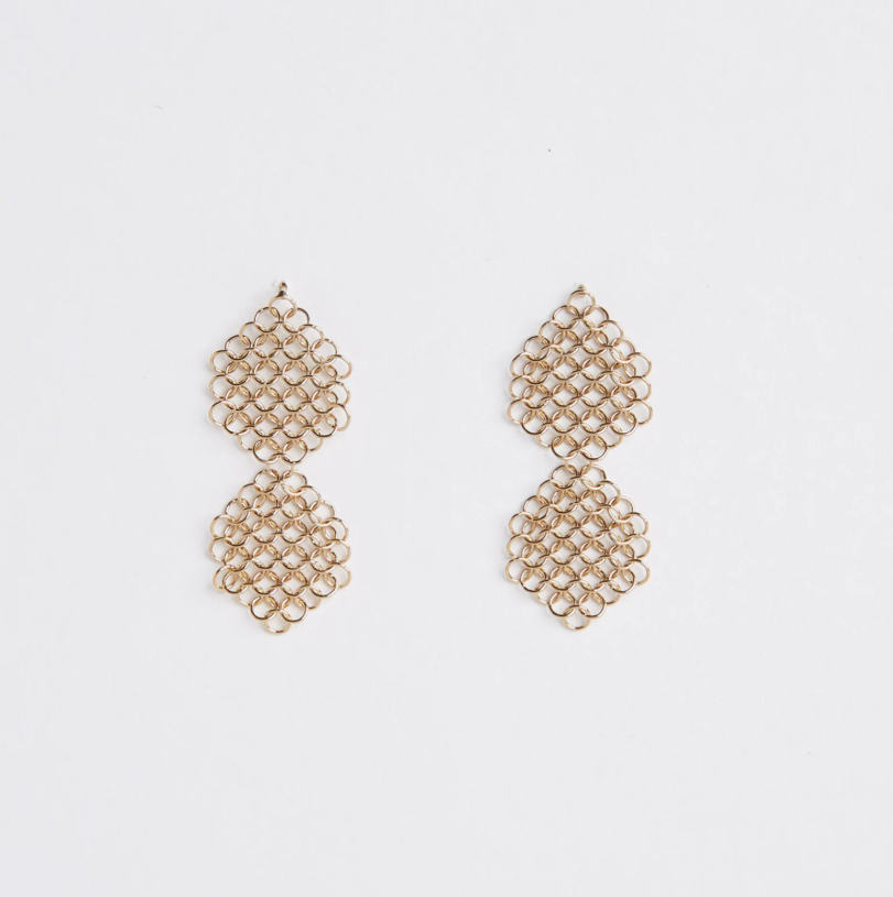 Pascale Lion Rosmary Earrings Dark Blond