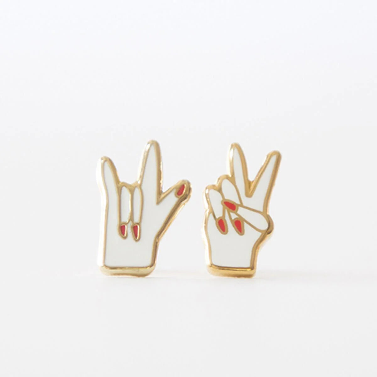 Peace & Love Post Earrings