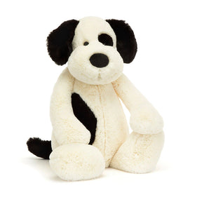 Jellycat Bashful Rufferty Black and Cream Puppy