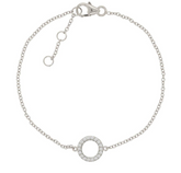 B167 | Sparkle Circle Bracelet in Silver