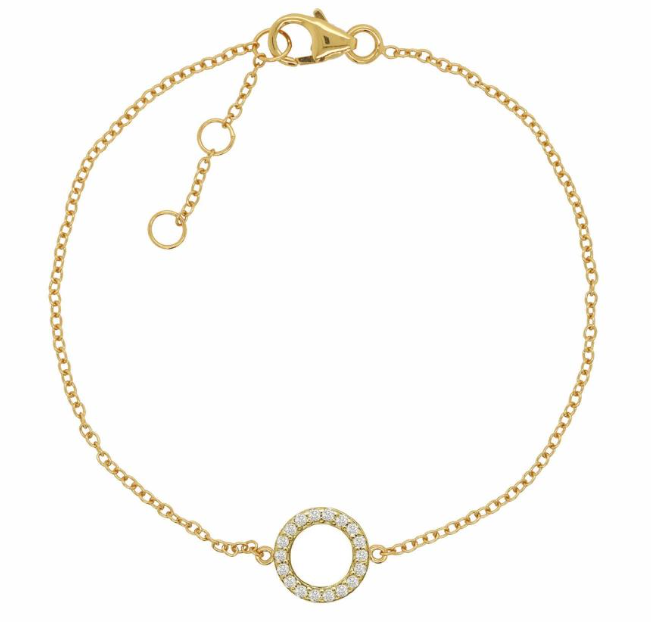 B168V | Sparkle Circle Bracelet in Gold Vermeil