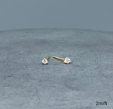 CZRDG 2 | Gold Filled Round CZ Stud Earrings