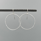 ES131 | Silver Open Circle Earrings