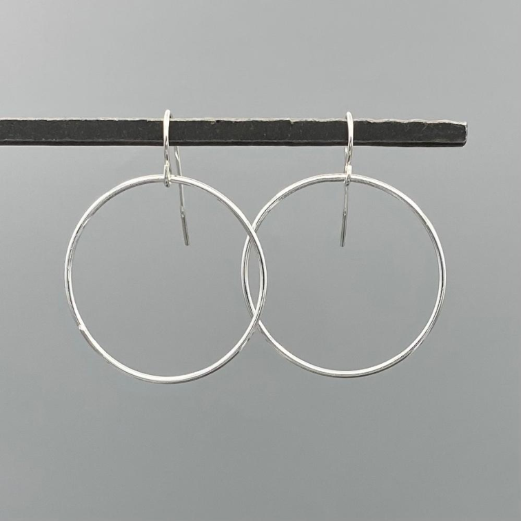 ES131 | Silver Open Circle Earrings