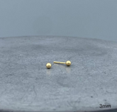 GFBALL 3 | Gold Filled Stud Earrings