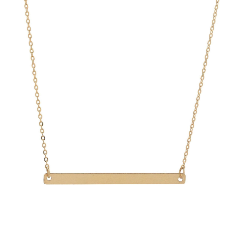 N010H | Gold Filled Sleek Bar Necklace