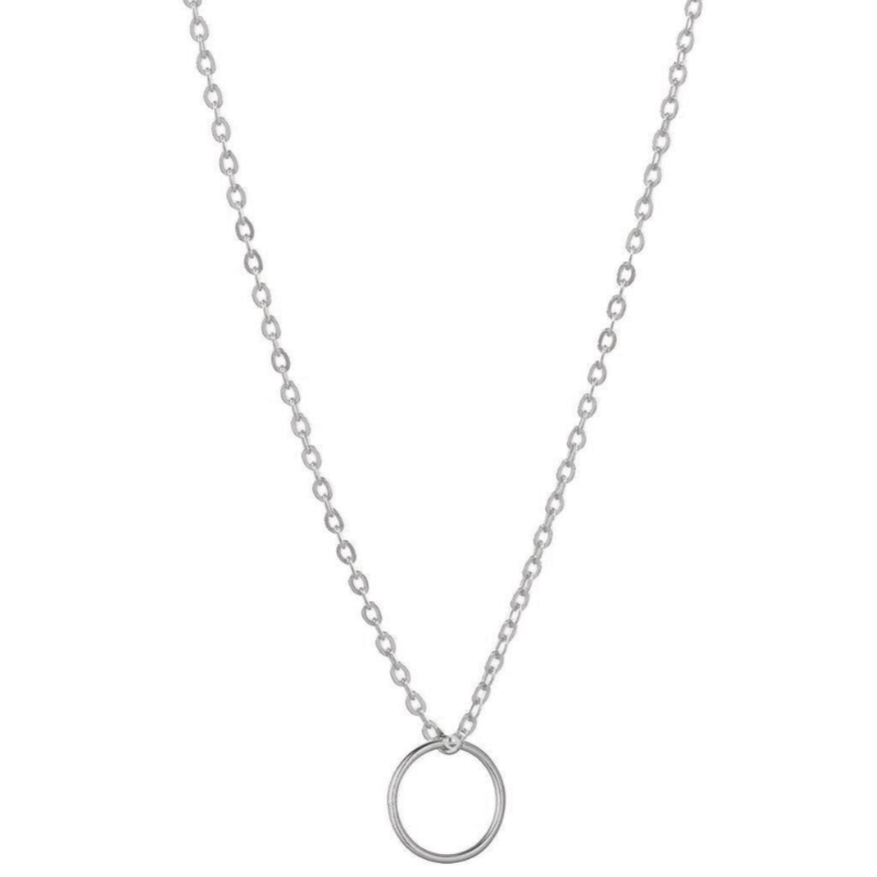 N248H | Silver Small Circle Necklace