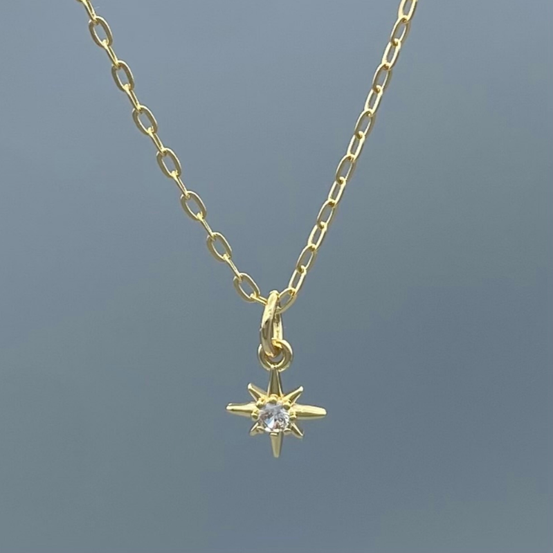 NG329 |Gold Filled Tiny North Star Necklace