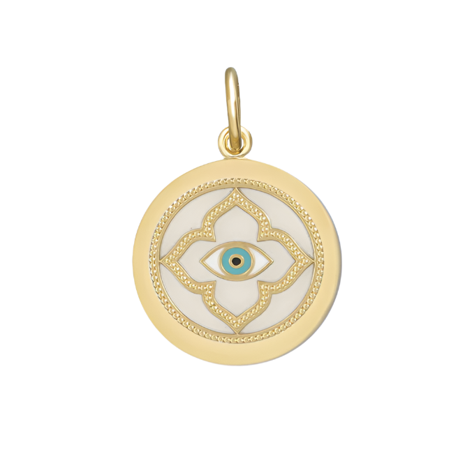 LOLA Evil Eye Small Pendant (gold/ivory)