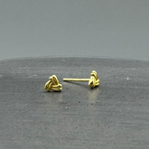STG559 | Gold Vermeil Double Line Triangle Stud Earrings