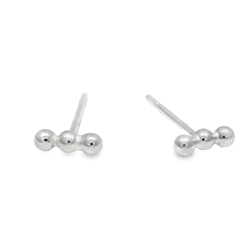 STS462 | Silver Mini Triple Dot Stud Earrings